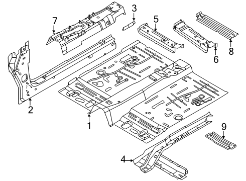 2024 Lincoln Nautilus Floor & Rocker Diagram