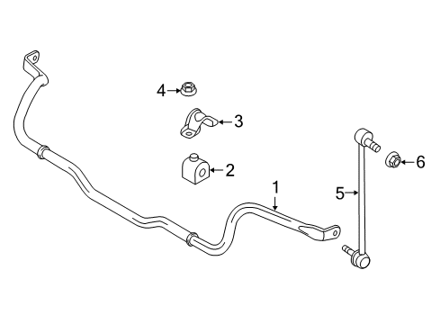 2017 Ford Escape Stabilizer Bar & Components Diagram