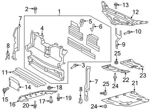 2020 Lincoln Nautilus Fender Bolt, Front Diagram for -W505423-S442