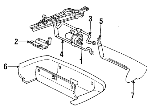 1996 Ford Mustang Cylinder Mount Bracket Diagram for F4ZZ-7650668-A