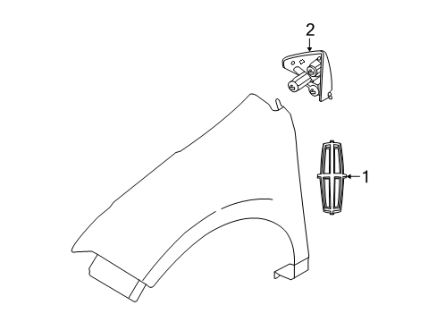 2012 Lincoln MKX Exterior Trim - Fender Diagram
