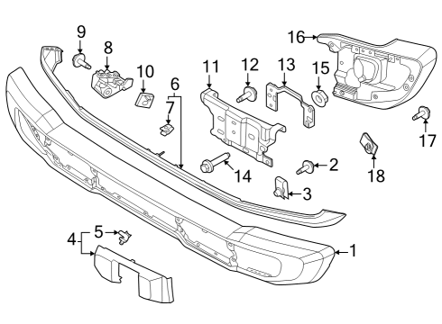 2025 Ford Bronco Bumper & Components - Front Diagram 2 - Thumbnail