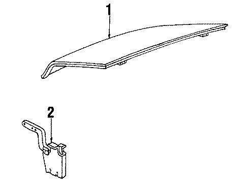 1984 Lincoln Continental Trunk Lid & Components Diagram