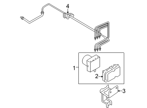 2005 Mercury Montego ABS Components Diagram