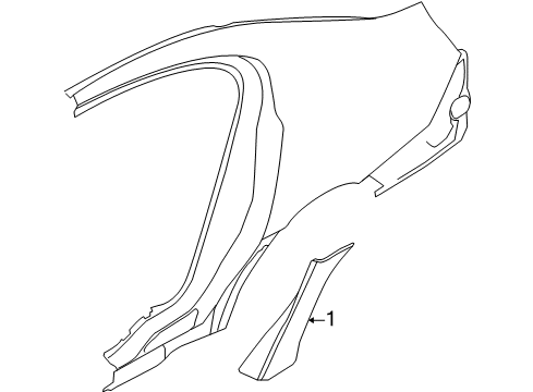 2013 Lincoln MKS Exterior Trim - Quarter Panel Diagram
