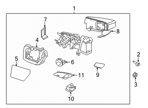 2023 Ford F-150 Mirrors - Body Diagram 3 - Thumbnail