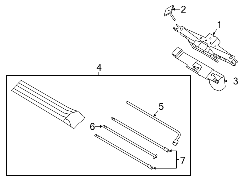 2019 Ford Ranger Jack & Components Diagram