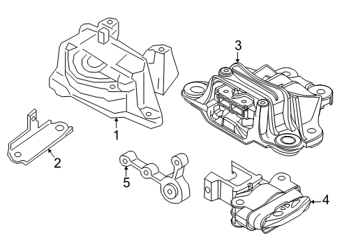 2025 Ford Maverick Engine & Trans Mounting Diagram 2 - Thumbnail