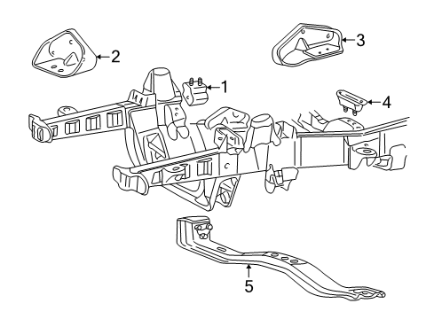 2002 Ford Explorer Sport Engine & Trans Mounting Diagram
