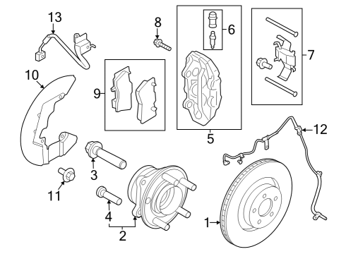 2025 Ford Mustang Brake Components Diagram 2 - Thumbnail