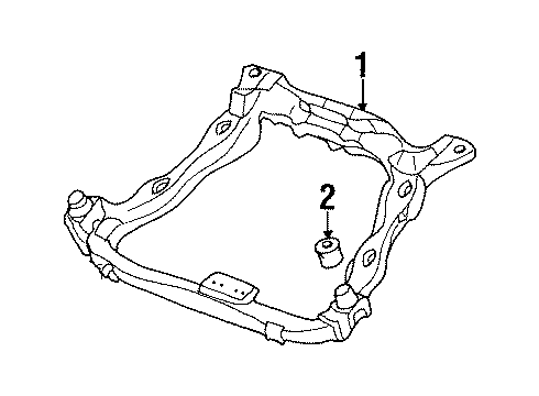 1996 Ford Contour Suspension Mounting - Front Diagram