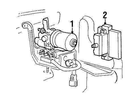 1997 Ford Ranger ABS Components Diagram 2 - Thumbnail