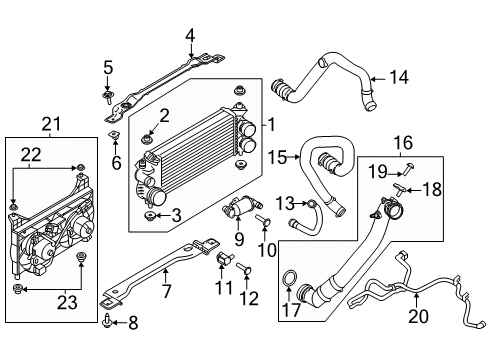 2021 Lincoln Navigator Adaptor - Turbo To Exhaust Brake Diagram for FL3Z-9V456-C