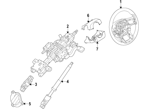 2021 Ford E-350 Super Duty Steering Column Diagram