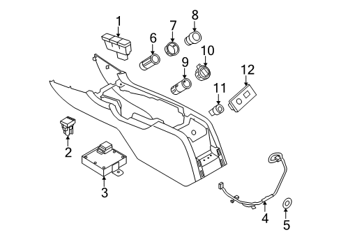 2012 Ford Mustang Console Diagram