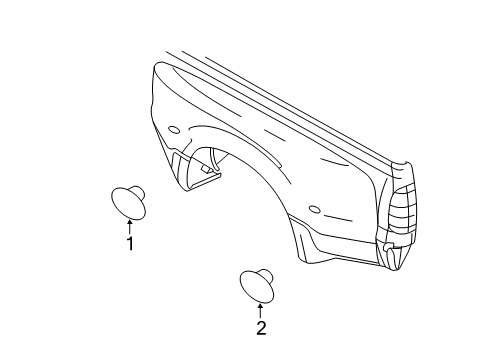 2013 Ford F-250 Super Duty Side Marker Lamps Diagram