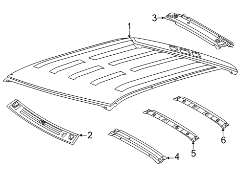 2024 Lincoln Nautilus Roof & Components Diagram