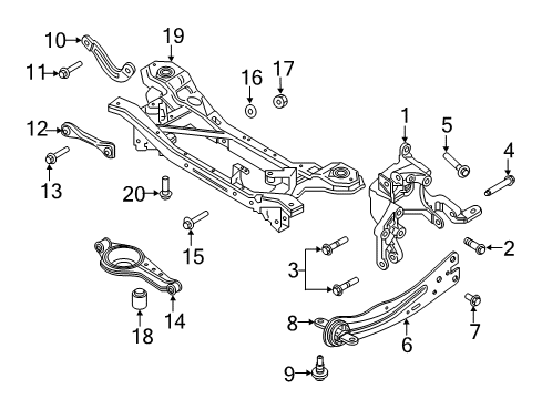 2017 Ford Focus Rear Suspension Components Diagram 4 - Thumbnail