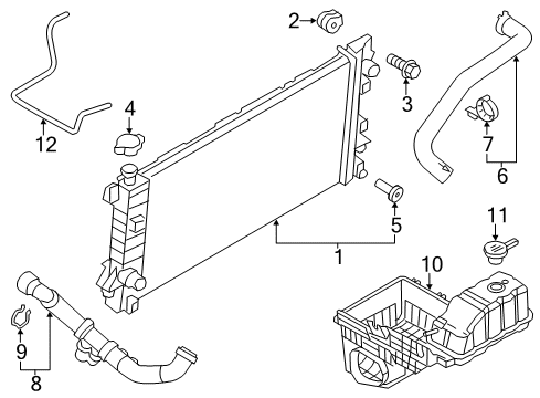 2014 Ford F-150 Radiator Diagram for CL3Z-8005-C