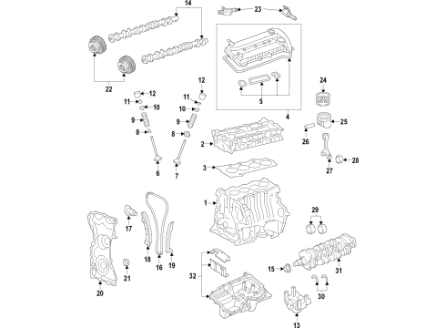 2019 Lincoln Nautilus Cover - Cylinder Front Diagram for K2GZ-6019-J
