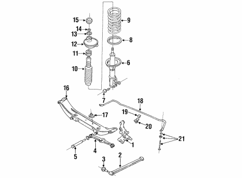 1996 Ford Escort Rear Suspension Components Diagram