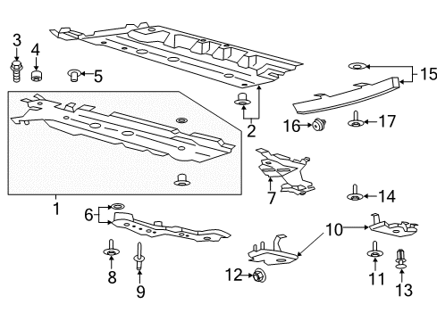 2019 Lincoln Continental Under Cover & Splash Shields Diagram 2 - Thumbnail