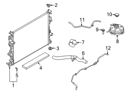 2025 Ford Bronco Sport Radiator & Components Diagram 2 - Thumbnail