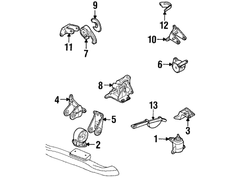 1999 Mercury Mystique Splash Shield, Passenger Side Diagram for F8RZ-6775-AA