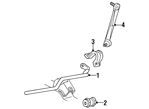 1998 Ford Taurus Stabilizer Bar & Components Diagram 2 - Thumbnail