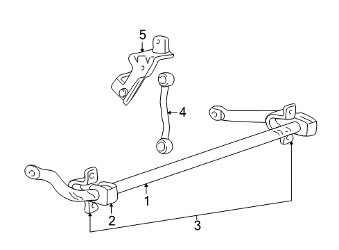 2001 Ford Excursion Stabilizer Bar & Components Diagram 2 - Thumbnail