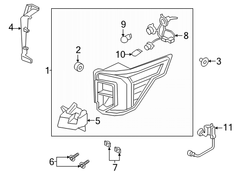 2024 Ford Explorer Bulbs Diagram