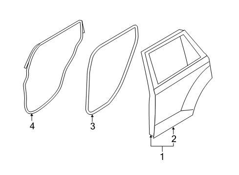 2013 Ford Edge Door & Components Diagram