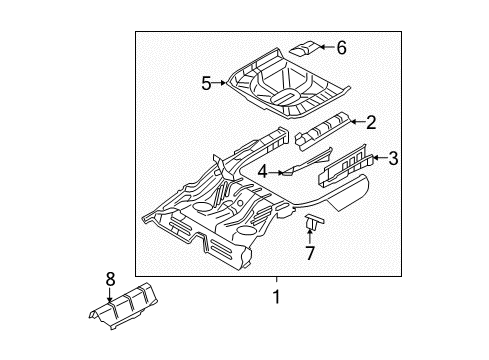 2006 Ford Five Hundred Rear Floor & Rails Diagram