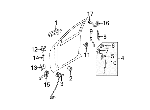 2006 Mercury Mountaineer Front Door Diagram