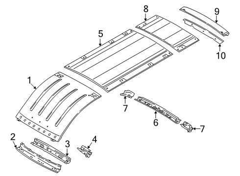 2025 Ford Transit-350 HD Roof & Components Diagram 2 - Thumbnail