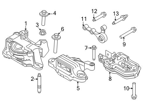 2024 Lincoln Corsair Engine & Trans Mounting Diagram