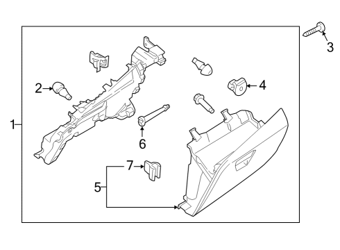 2024 Ford E-Transit Glove Box Diagram