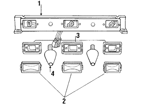 1989 Ford F-350 Clearance Lamps Diagram
