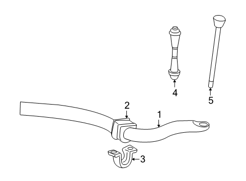 2002 Ford Explorer Sport Stabilizer Bar & Components Diagram 3 - Thumbnail