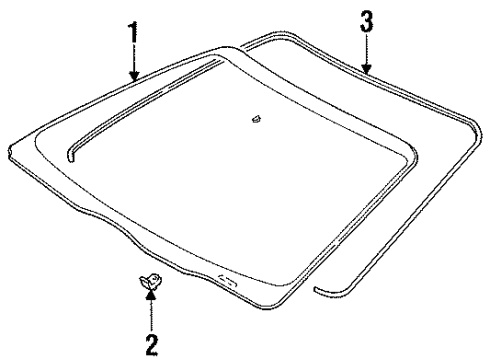 1997 Mercury Sable Glass - Windshield Diagram