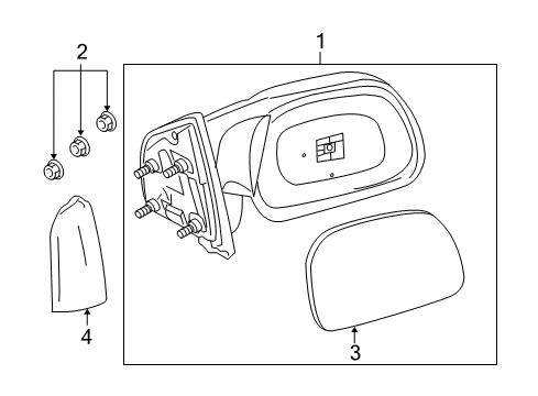 2009 Ford F-350 Super Duty Outside Mirrors Diagram 2 - Thumbnail