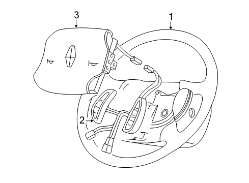 2006 Lincoln Navigator Steering Wheel & Trim Diagram