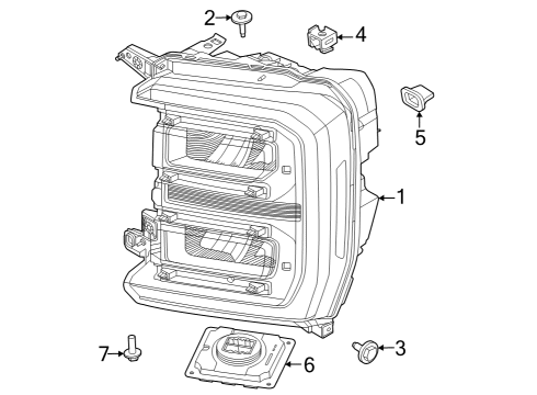2025 Ford F-250 Super Duty Headlamps Diagram
