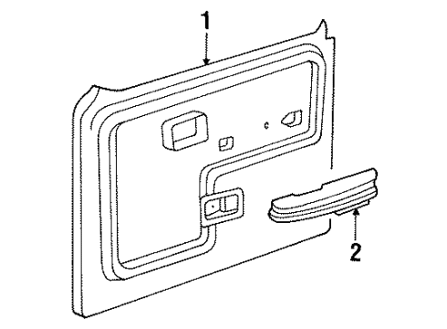 1989 Ford F-250 Interior Trim - Rear Door Diagram
