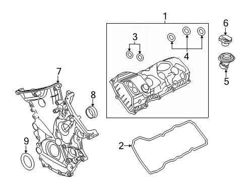2025 Ford Expedition Valve & Timing Covers Diagram