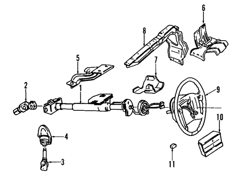 1992 Mercury Capri Steering Column Diagram