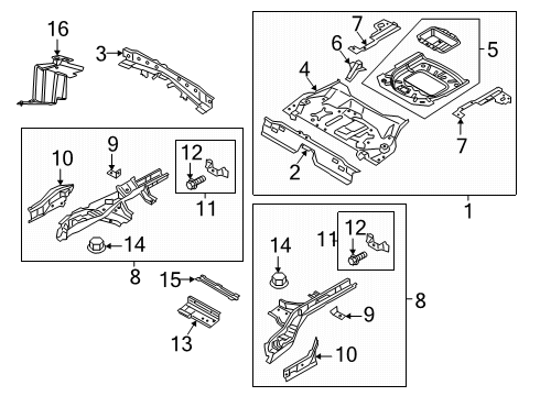 2025 Lincoln Corsair Rear Floor & Rails Diagram 2 - Thumbnail