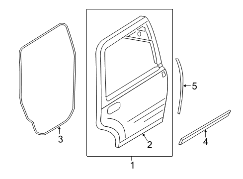 2015 Lincoln Navigator Door & Components Diagram 3 - Thumbnail