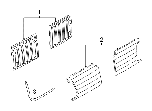 2002 Lincoln Blackwood Back Door & Components Diagram