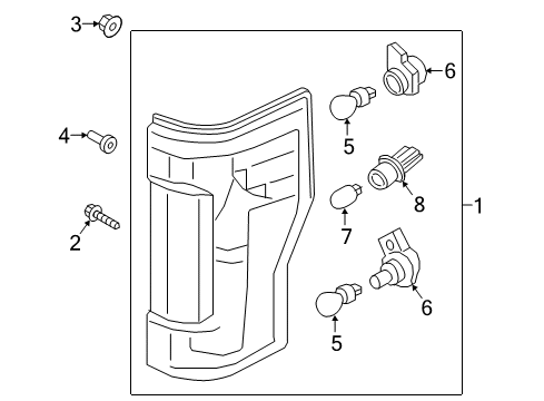 2019 Ford F-350 Super Duty Tail Lamps Diagram